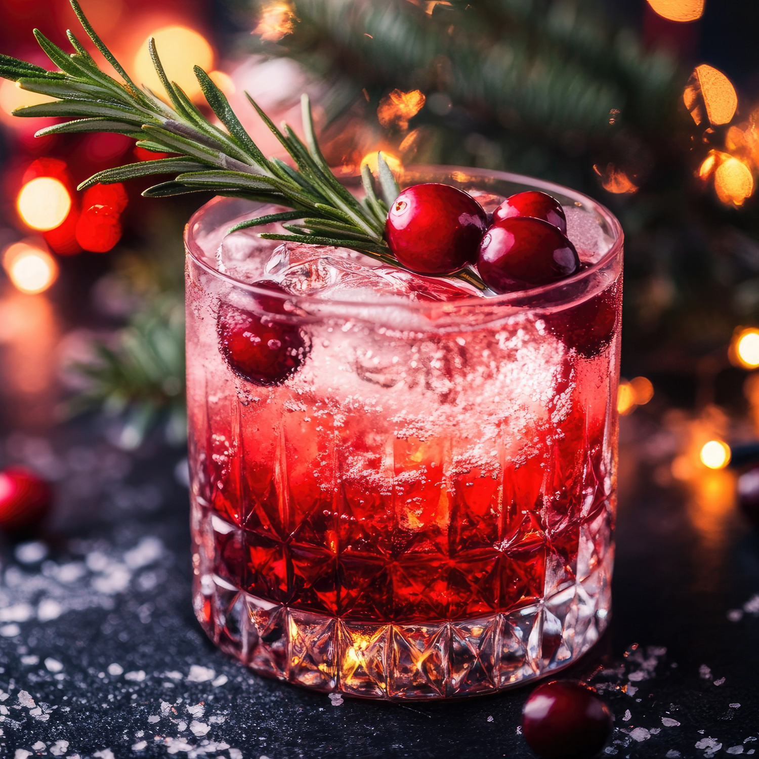 Cocktail canneberge érable & agrumes