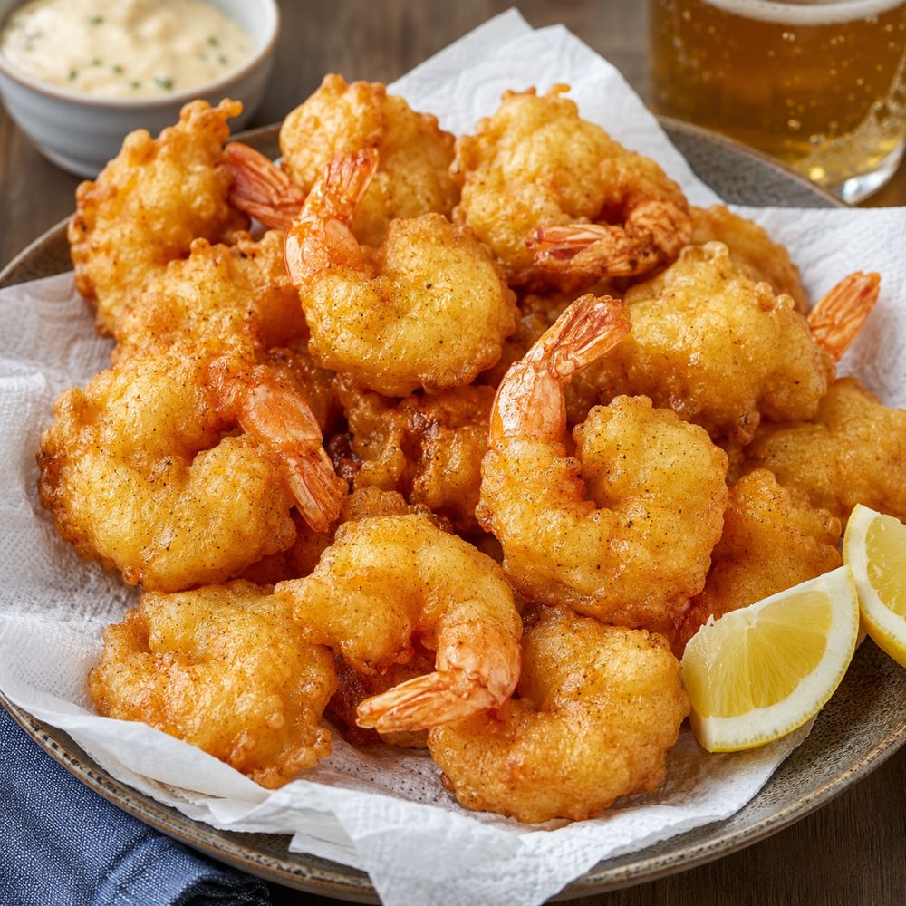 Beignets de crevettes à la bière