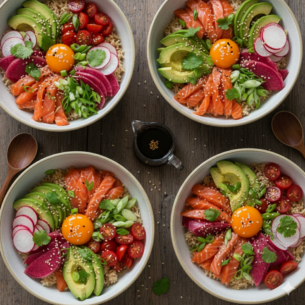 Bibimbap Coréen au saumon