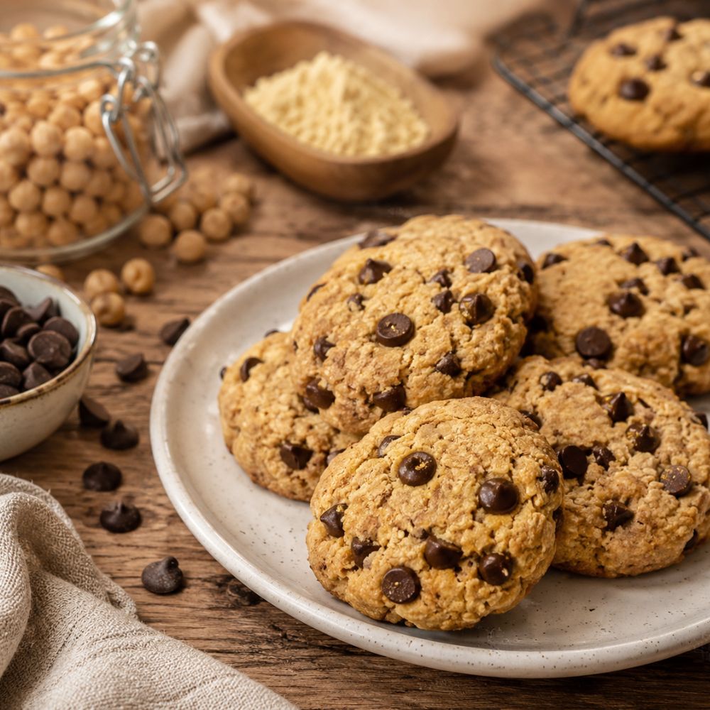 Biscuits de pois chiches et chocolat