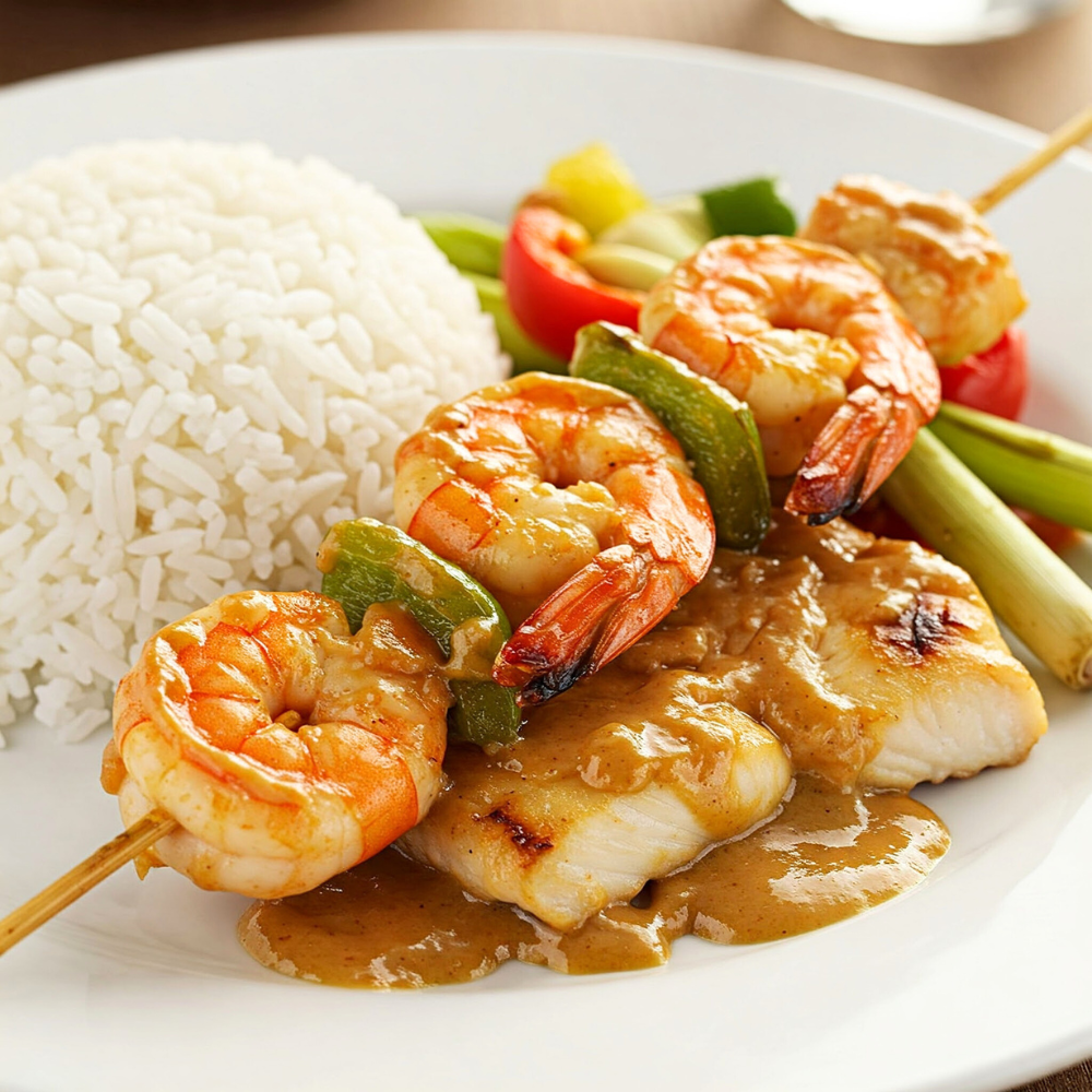 Brochette de poisson à l’indonésienne