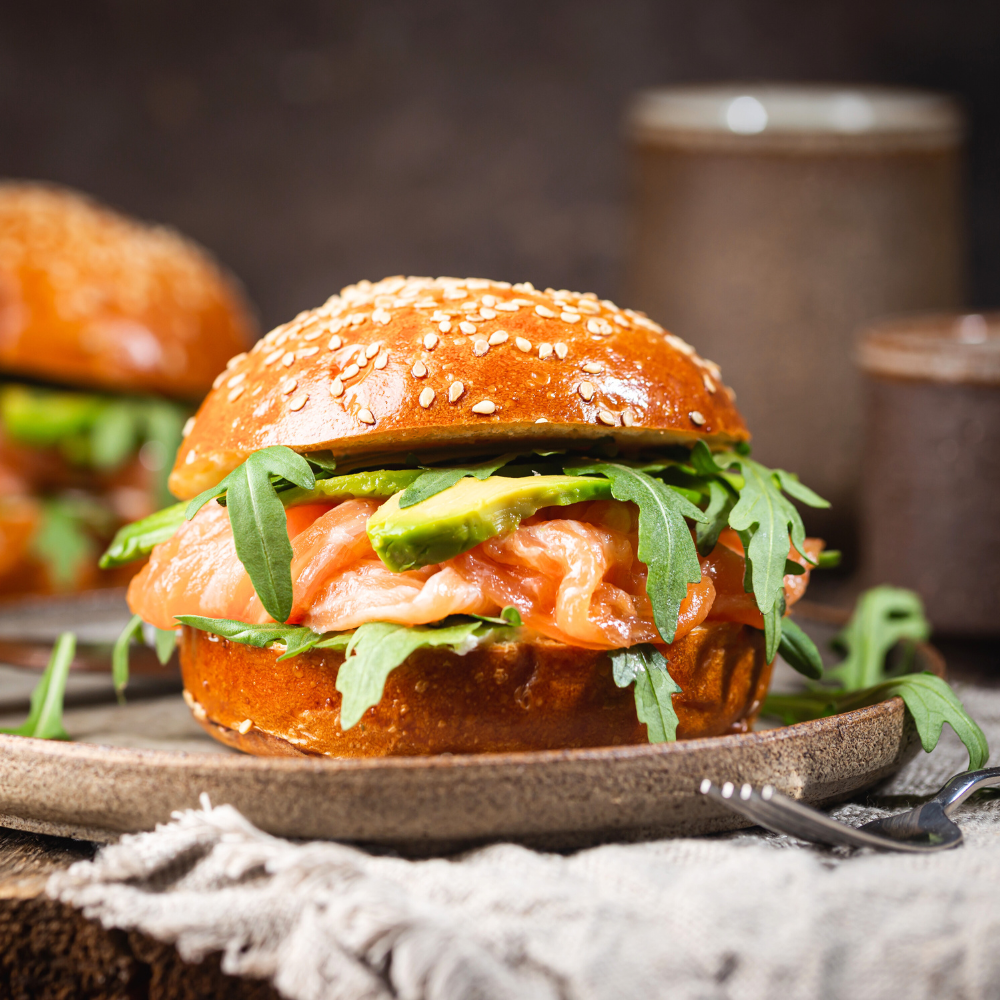 Burger de saumon à la cajun et érable