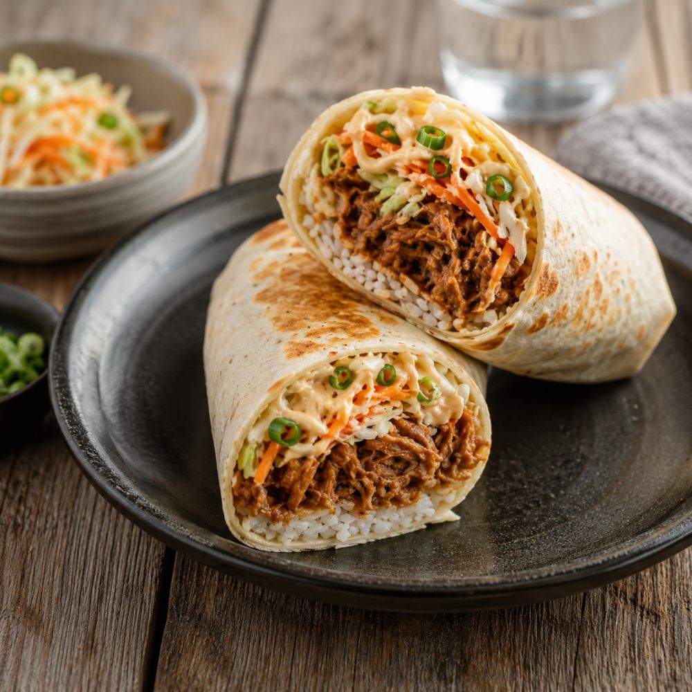 Burrito de porc à l'asiatique