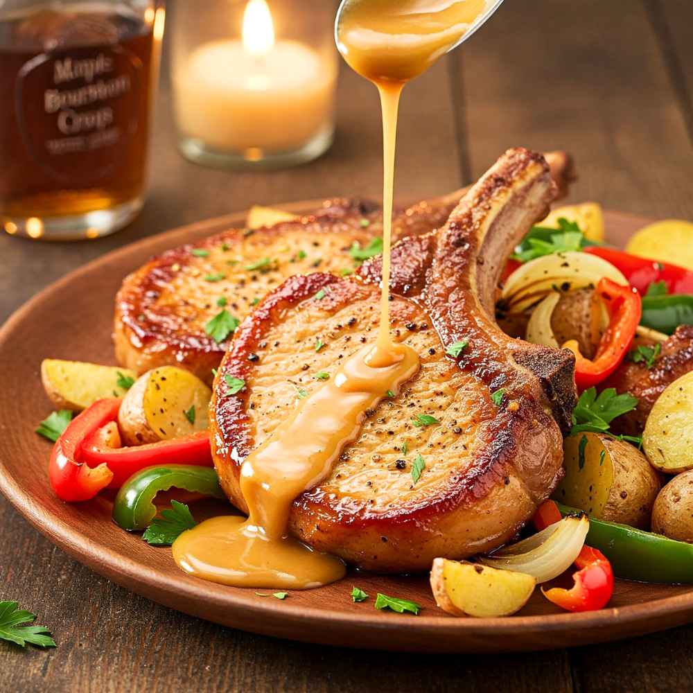 Côte de porc érable et bourbon