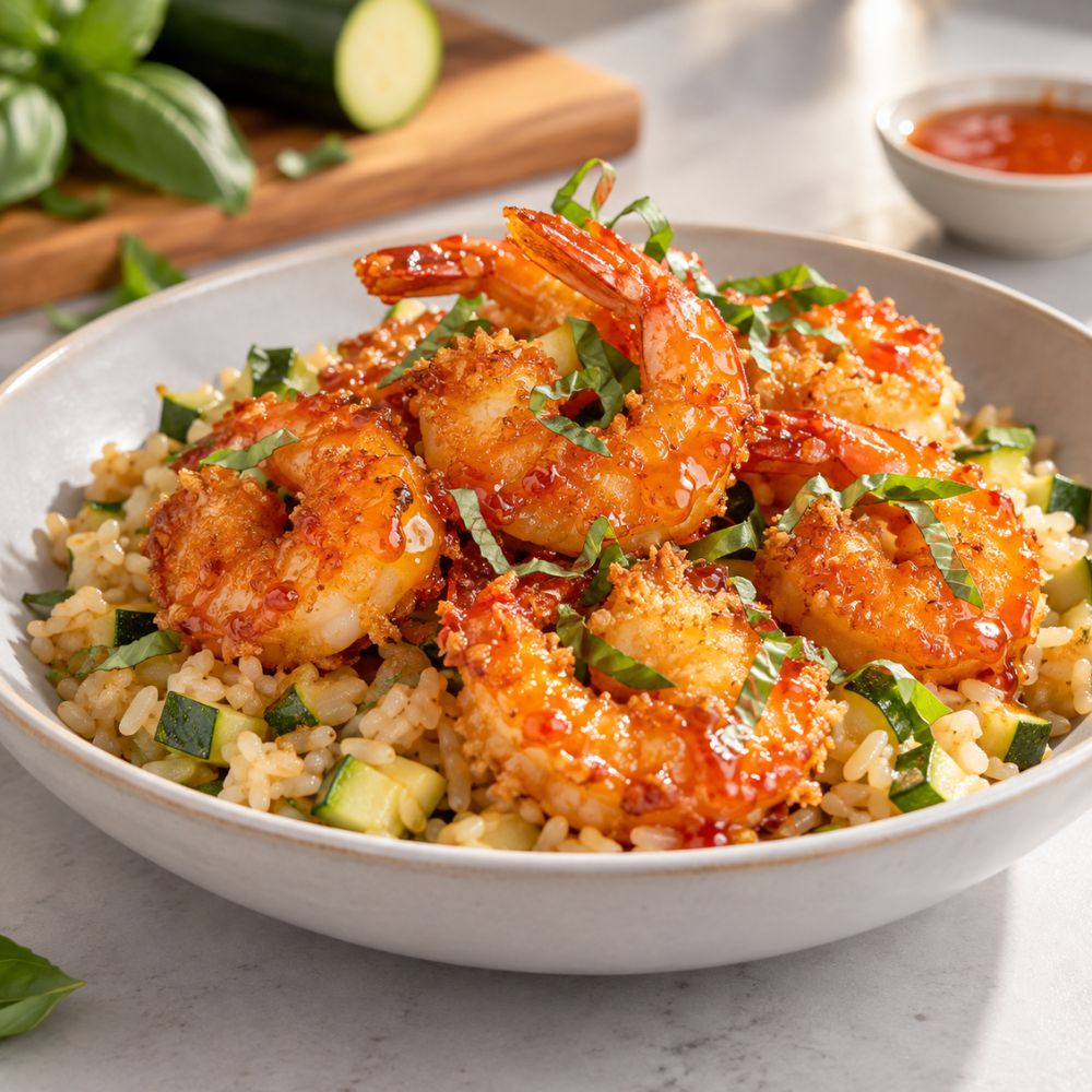 Crevettes noix de coco sauce aigre douce vh