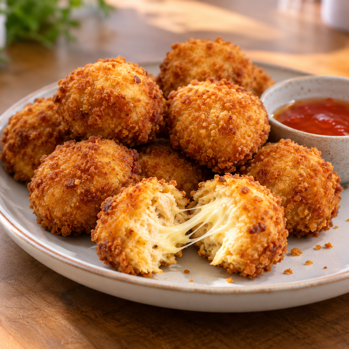 Croquettes de poulet et fromage