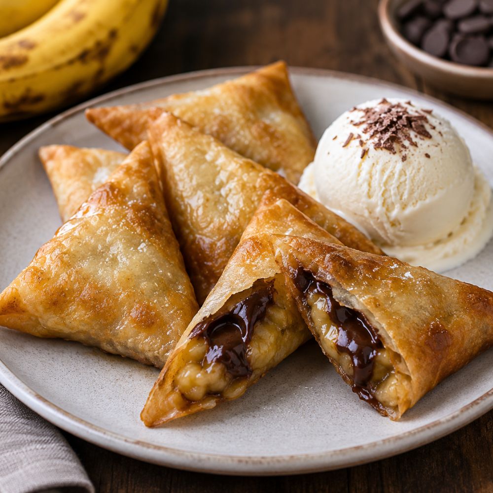 Croustillant banane, chocolat