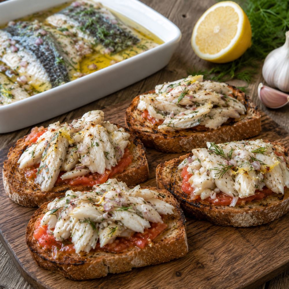Filet de dorade façon escabèche au bbq