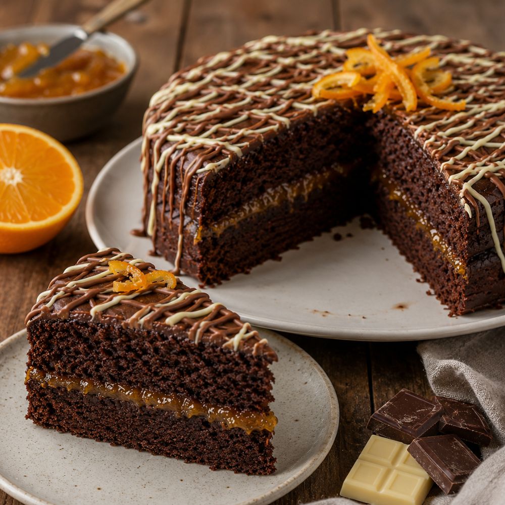 Gâteau à l'orange et chocolat