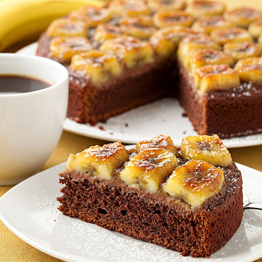 Gâteau aux bananes double chocolat