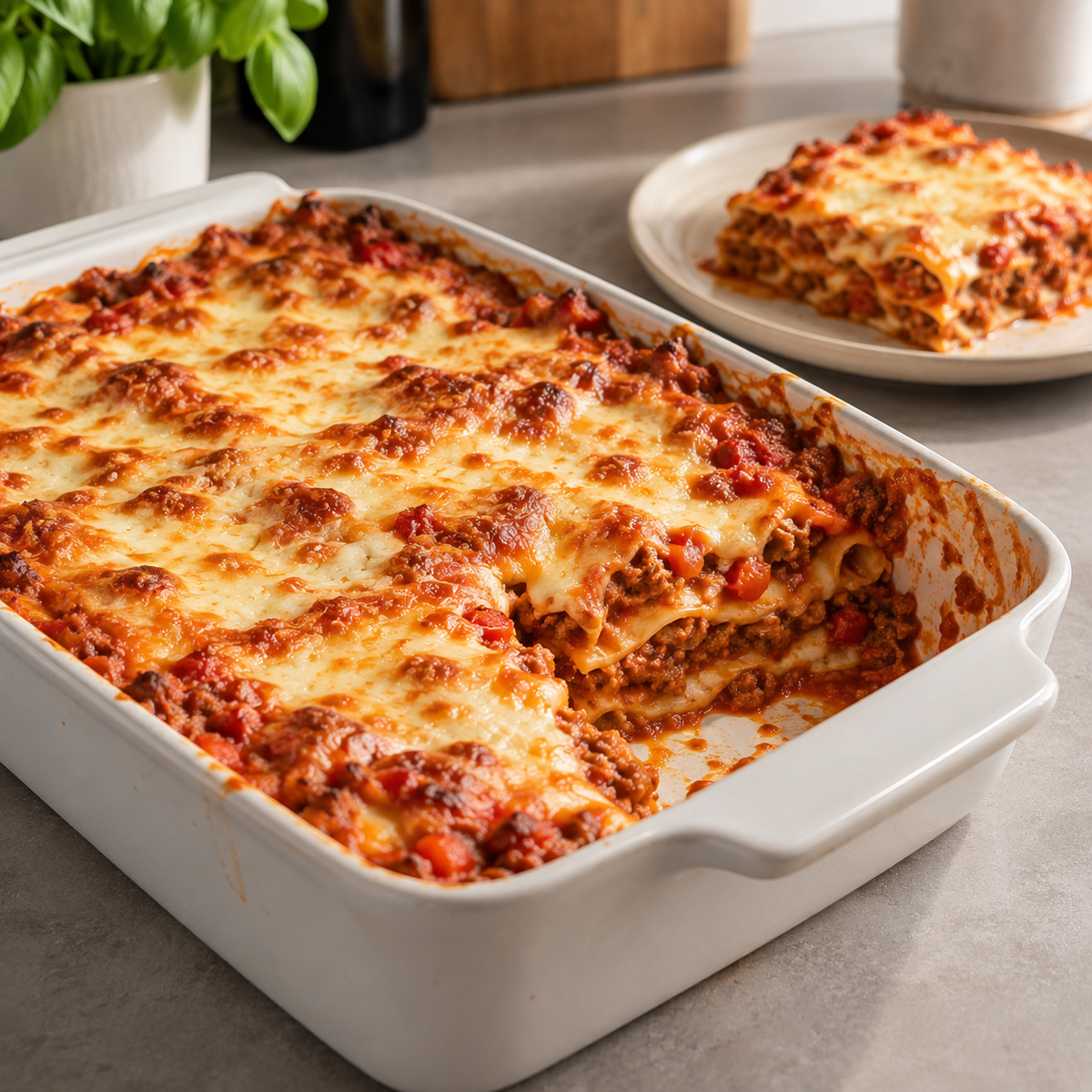 Lasagne à la viande et aux poivrons