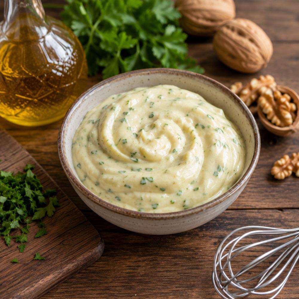 Mayonnaise à l'Huile de Noix et Persil