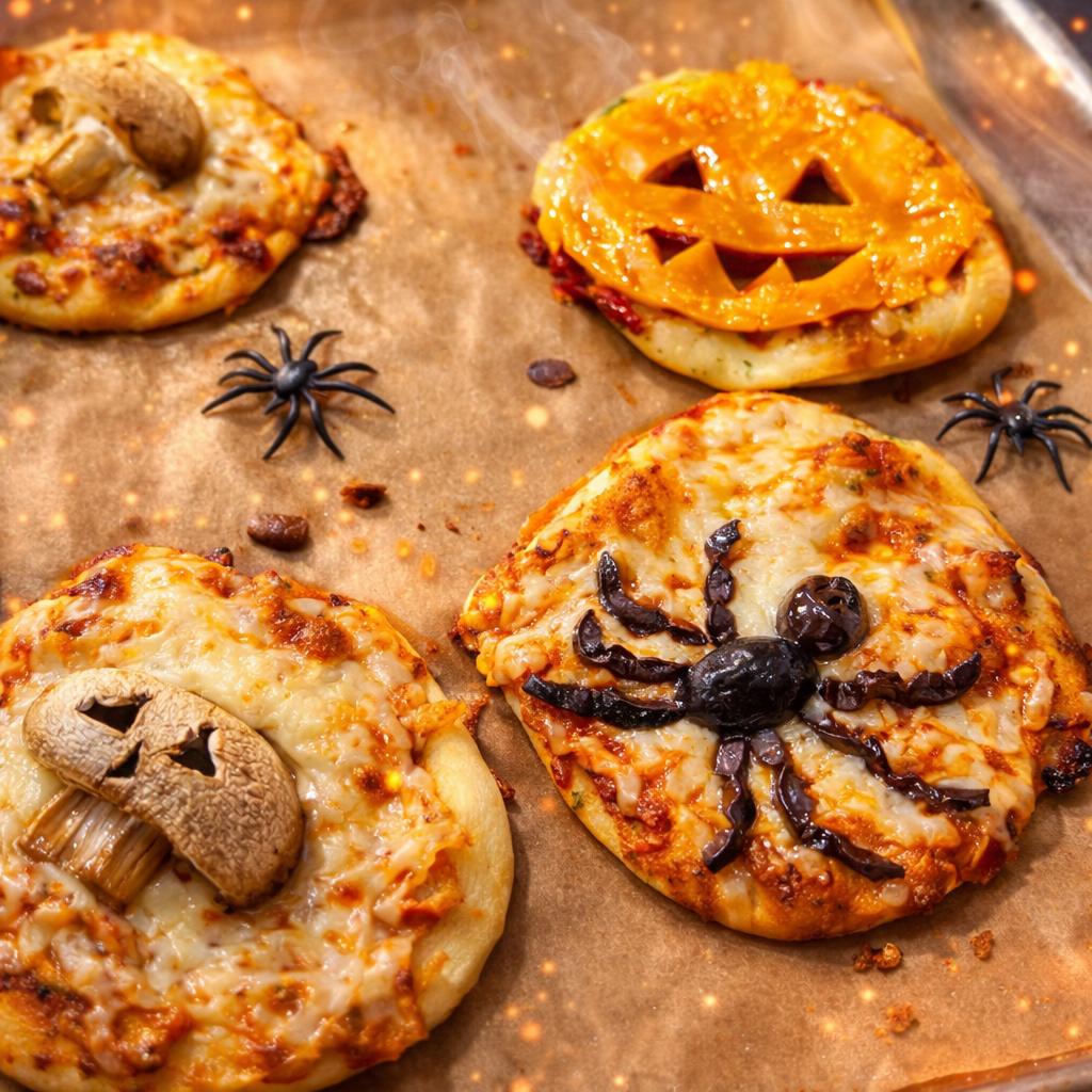 Mini-pizzas d'Halloween