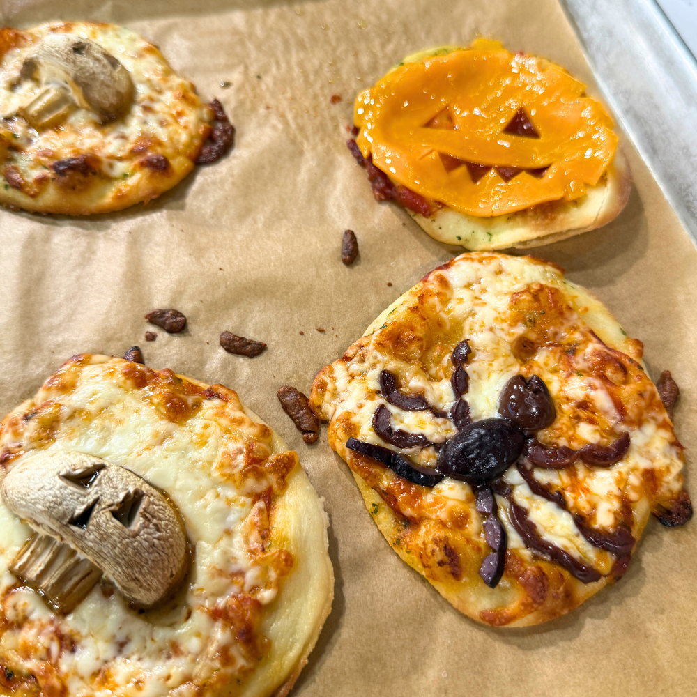 Mini-pizzas d'Halloween