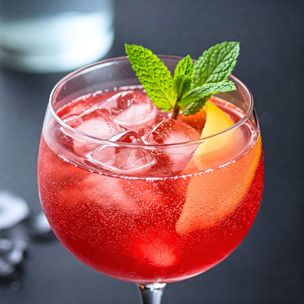 Mocktail estival à la framboise et au citron