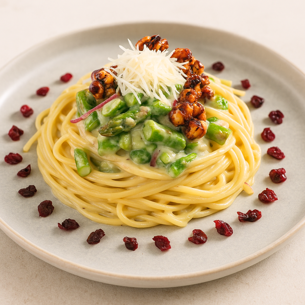 Pâtes aux asperges croquantes