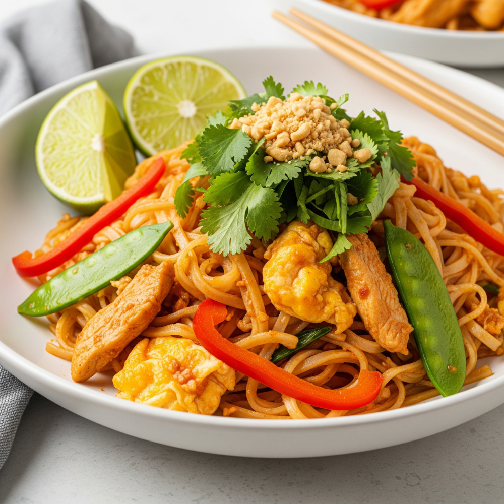 Pad thaï au poulet