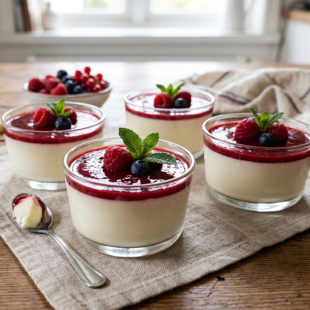 Panna cotta au chocolat blanc