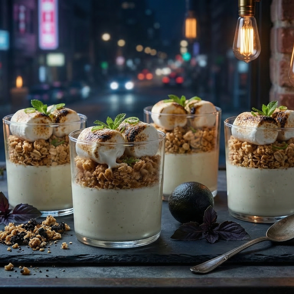 Panna cotta saveur key lime pie