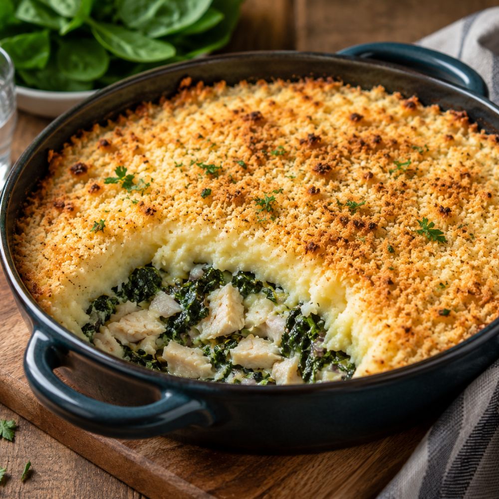 Parmentier de Poisson et Épinards
