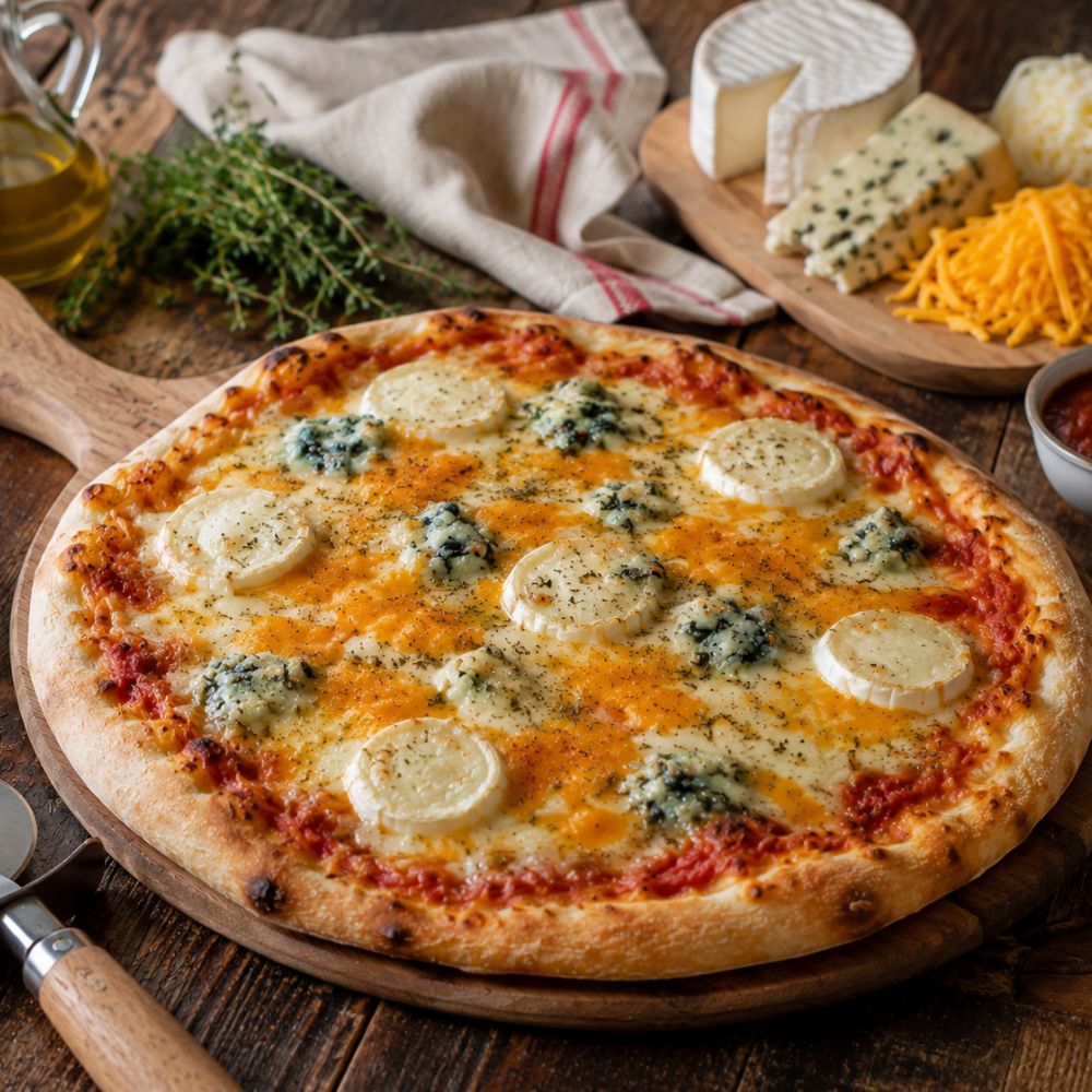 Pizza aux quatre fromages