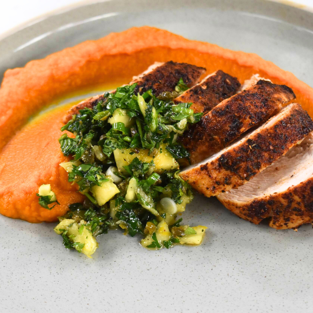 Poitrine de poulet à la cajun et condiment