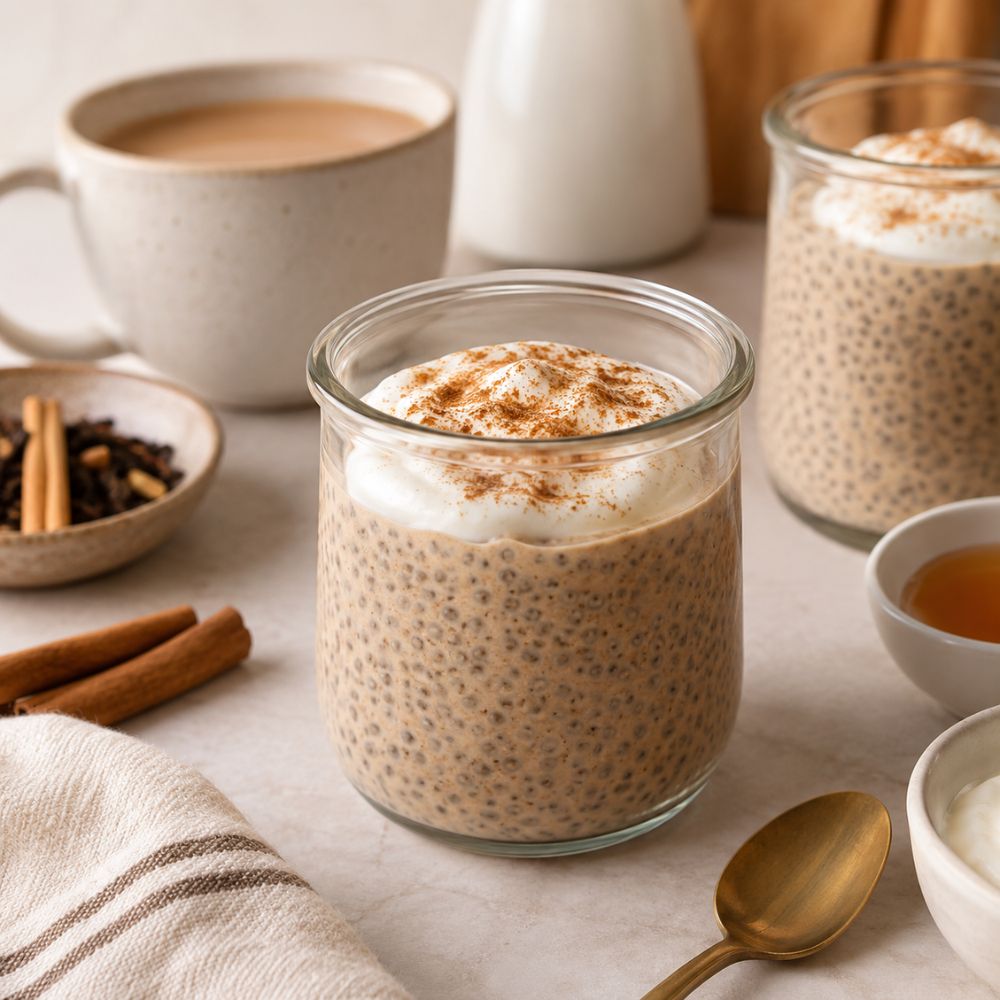 Poudding au chia façon chai latte
