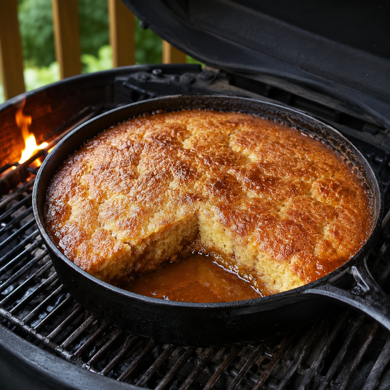 Pouding chômeur au barbecue