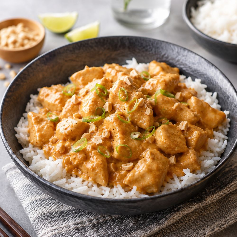 Poulet sauté sauce aux arachides