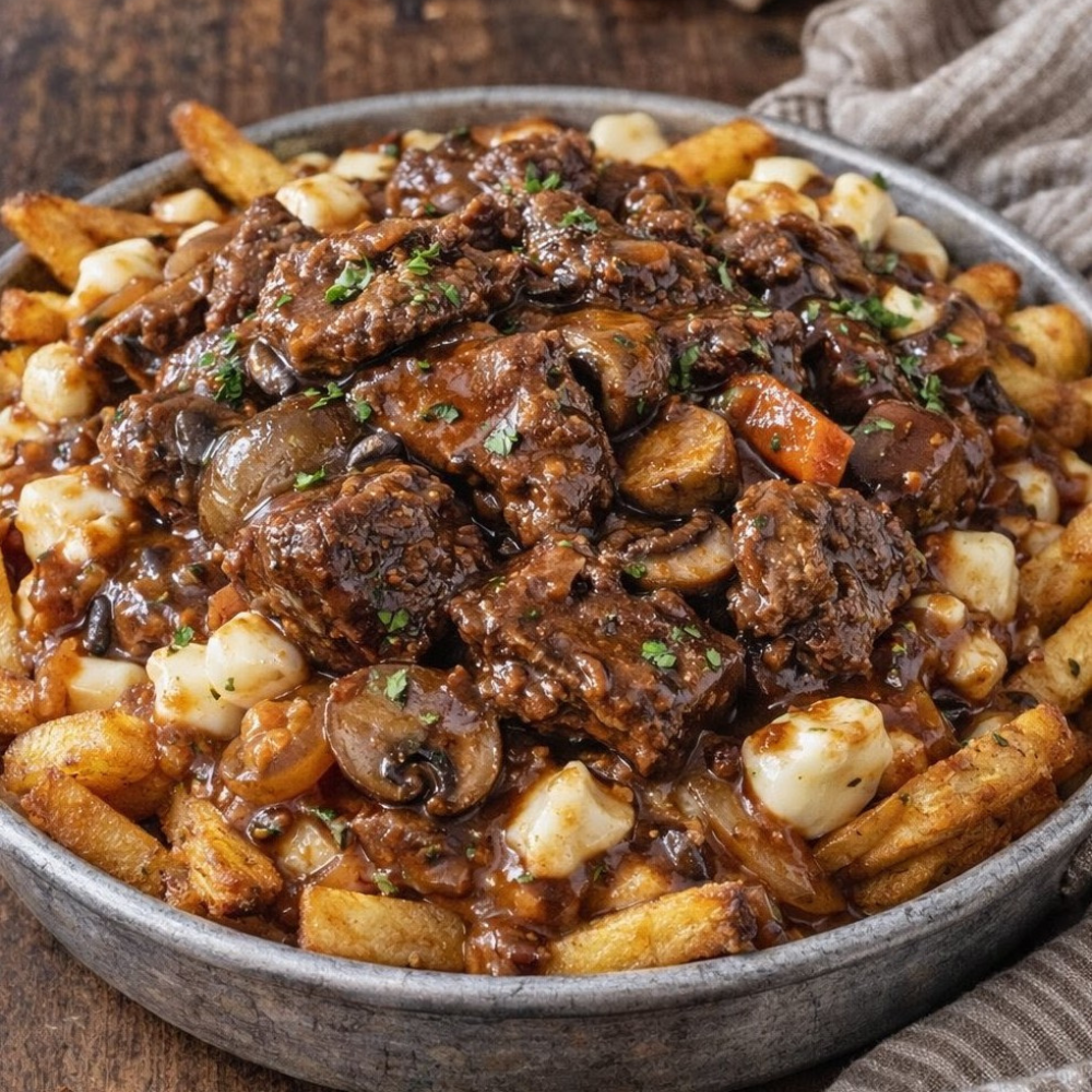 Poutine au bœuf bourguignon