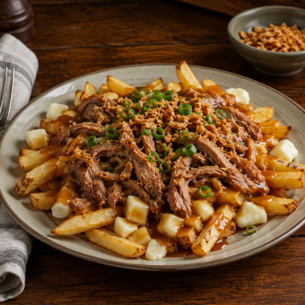 Poutine au porc effiloché