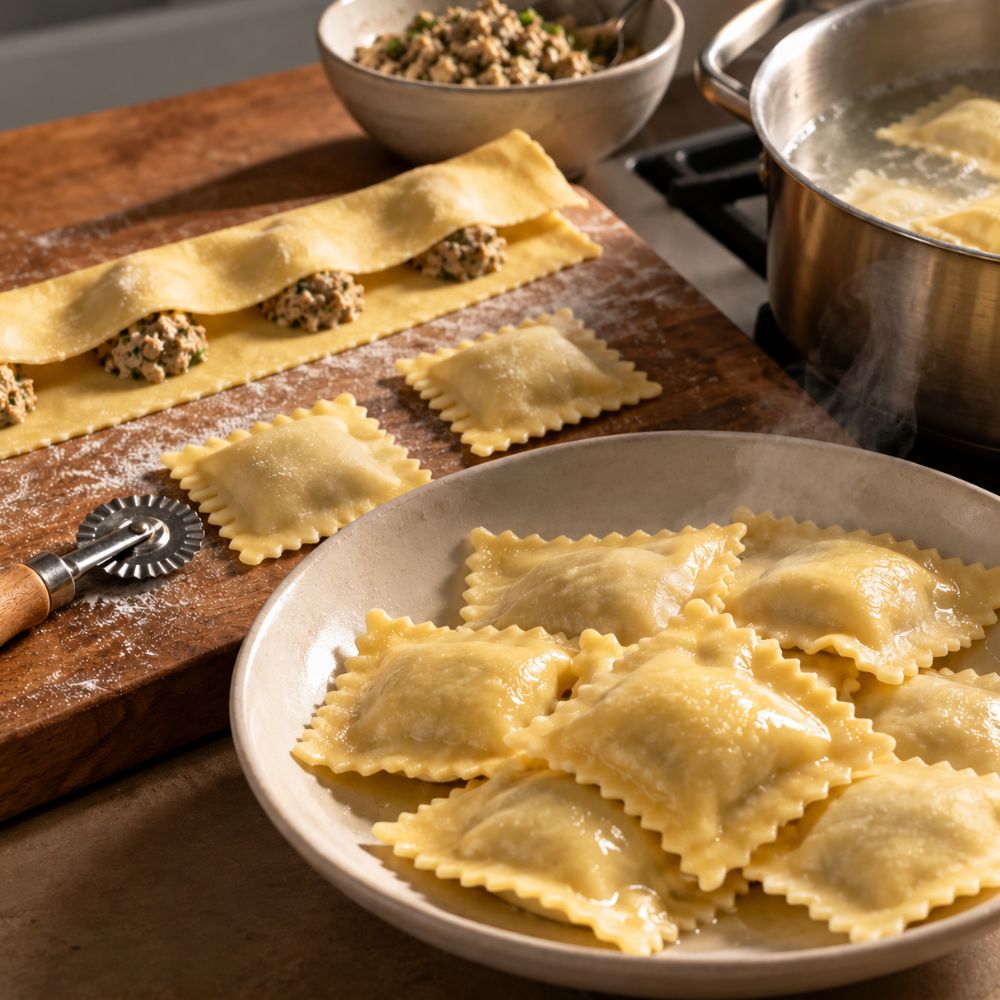 Raviolis champignon tofu