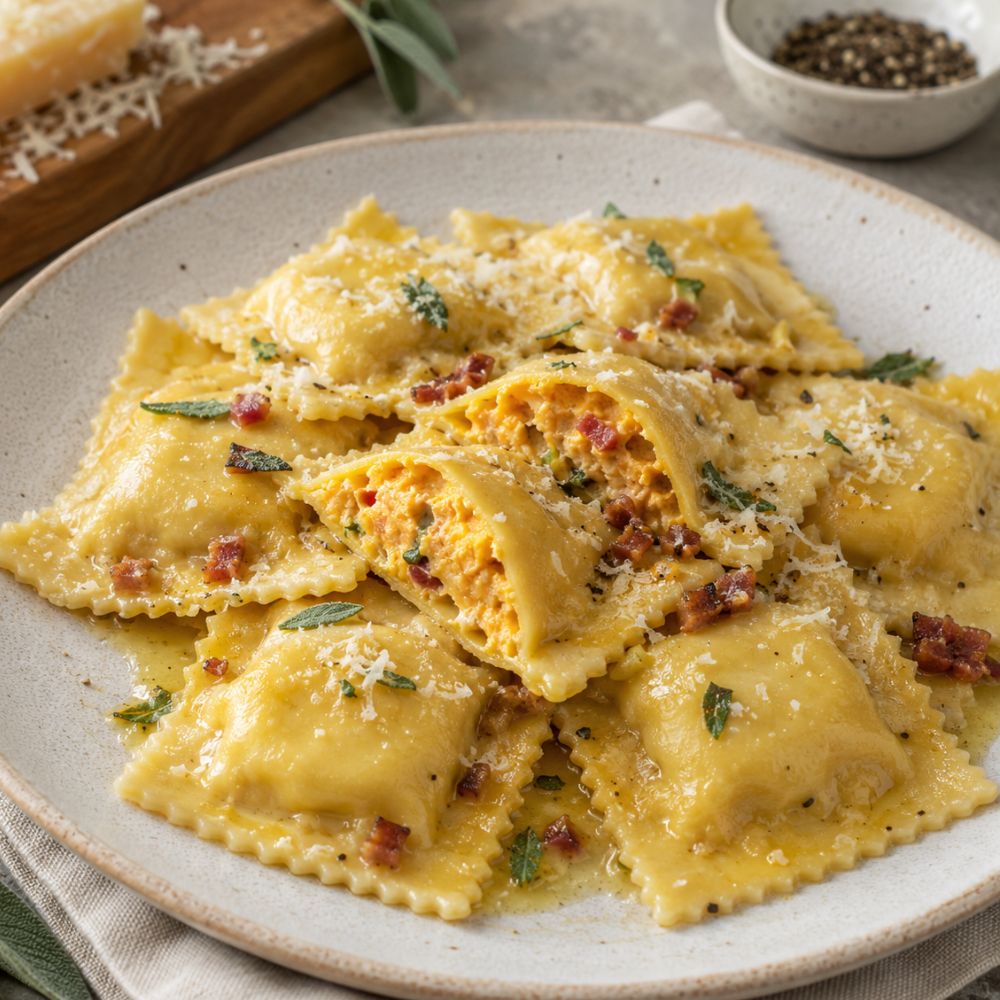 Raviolis farcis à la ricotta et patates douces