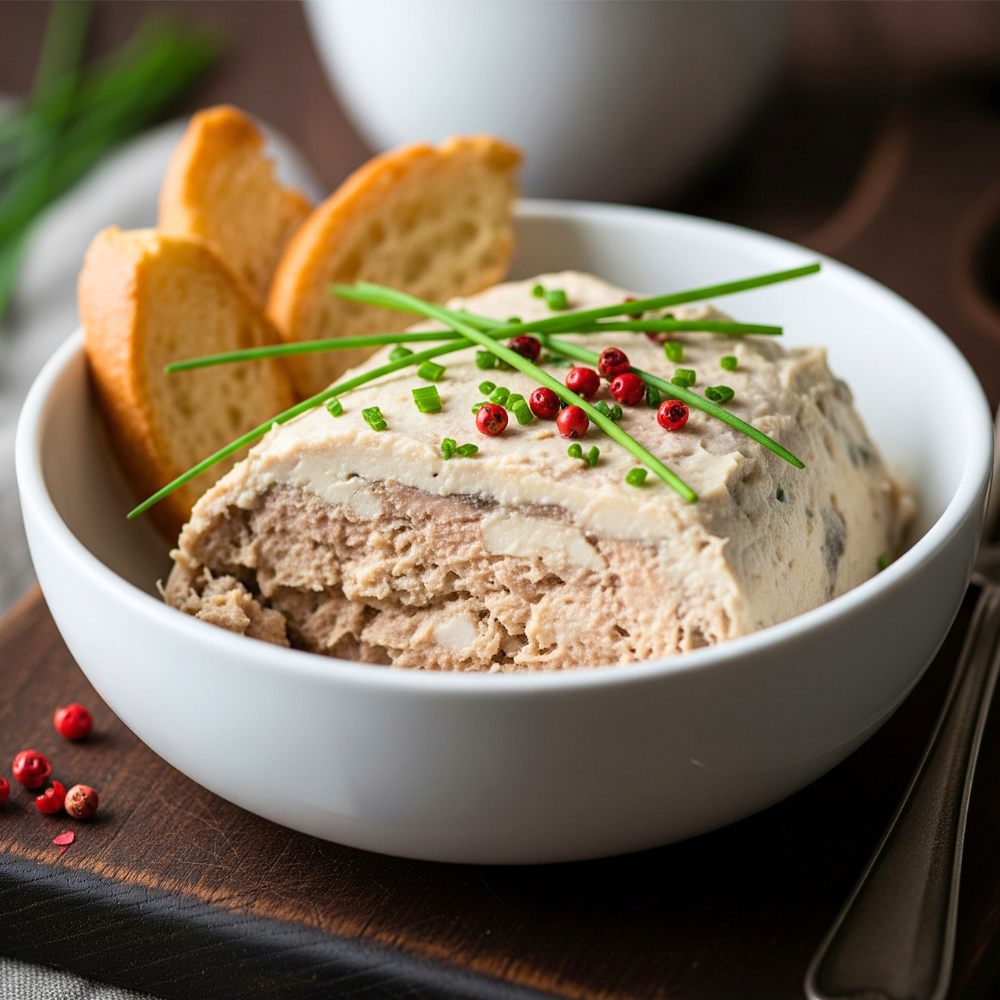 Rillette de truite au poivre rose et croûton gourmand