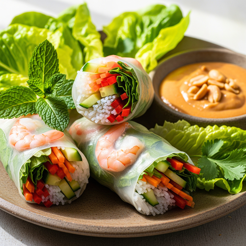Rouleaux de printemps au poulet et aux crevettes