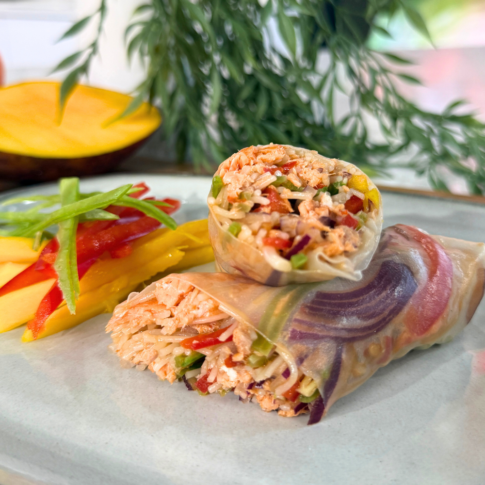 Rouleaux de printemps au saumon