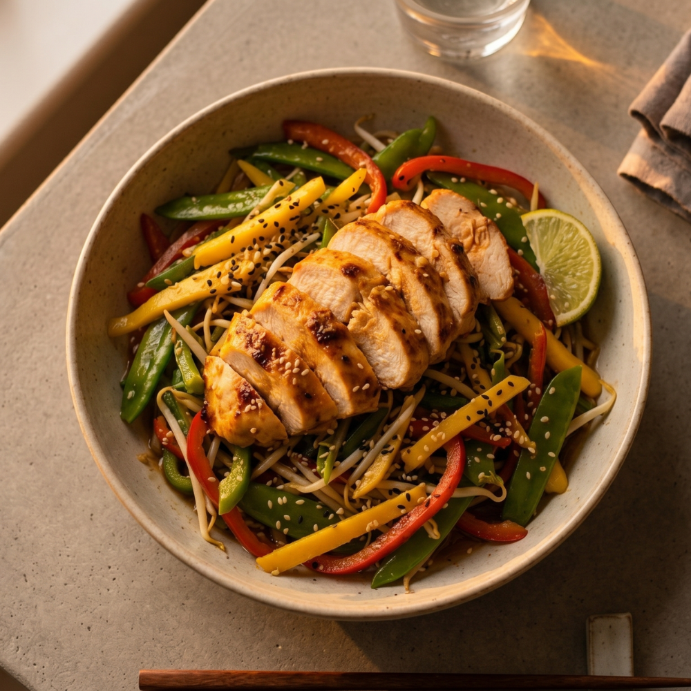Salade asiatique de poulet