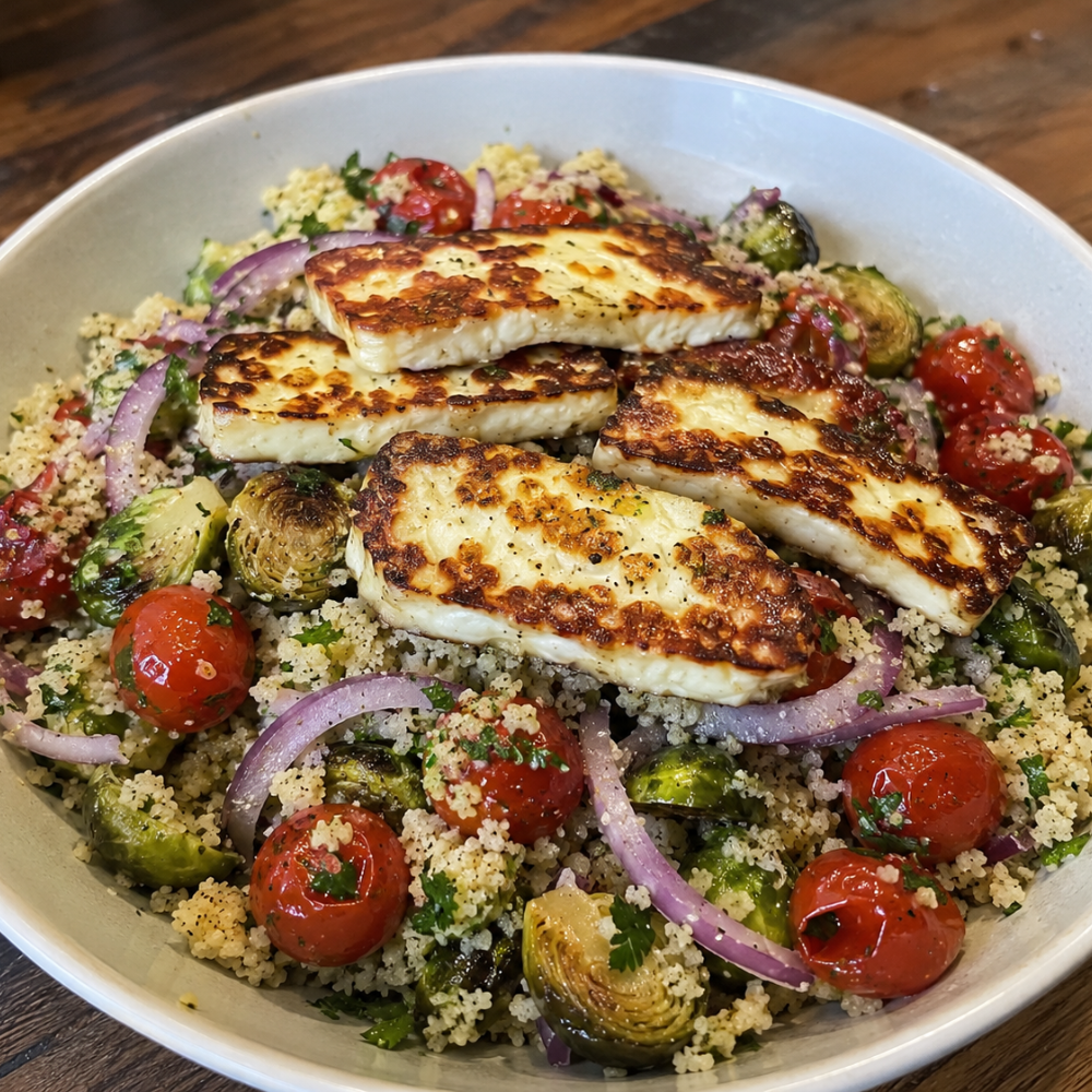 Salade au halloumi