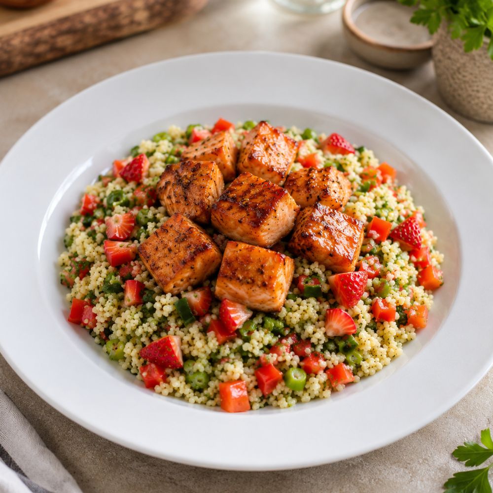 Salade aux bonbons de saumon