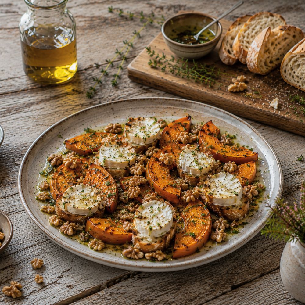 Salade de citrouille et chèvre