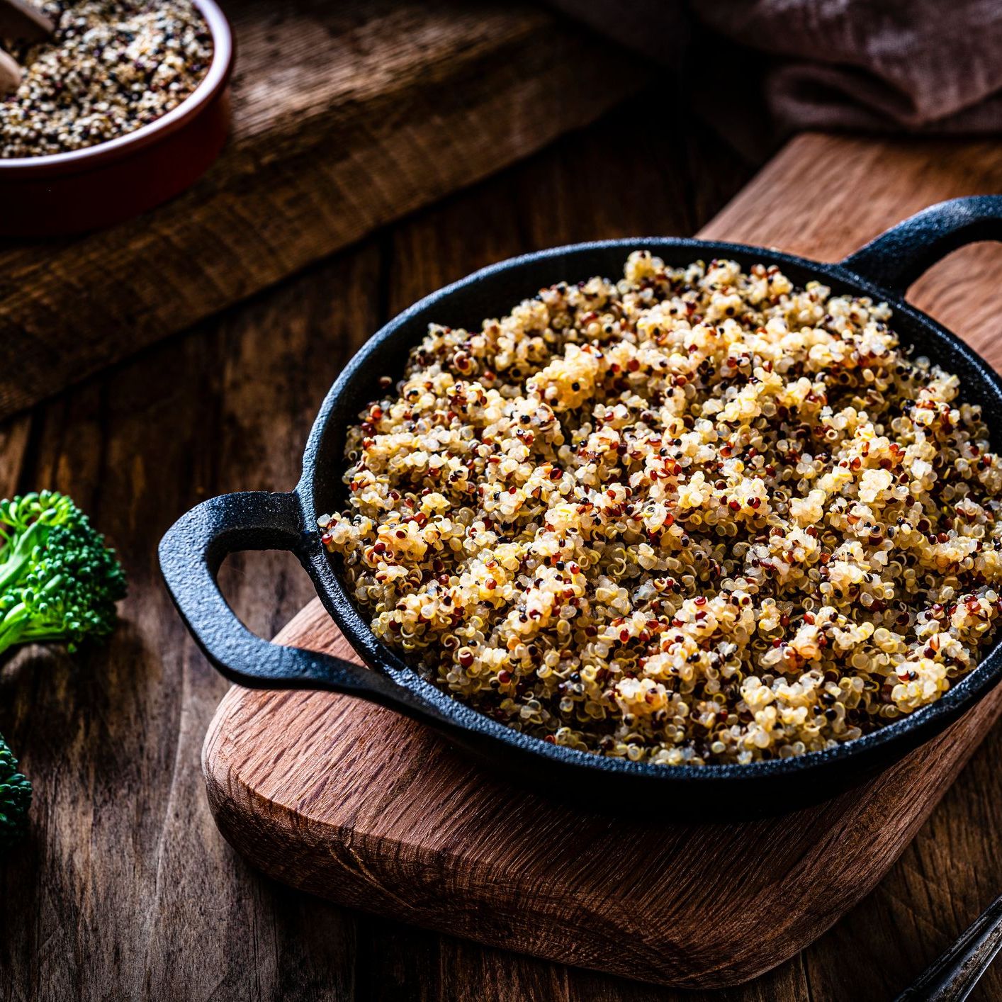 Salade de quinoa, roquette et vinaigrette au citron confit