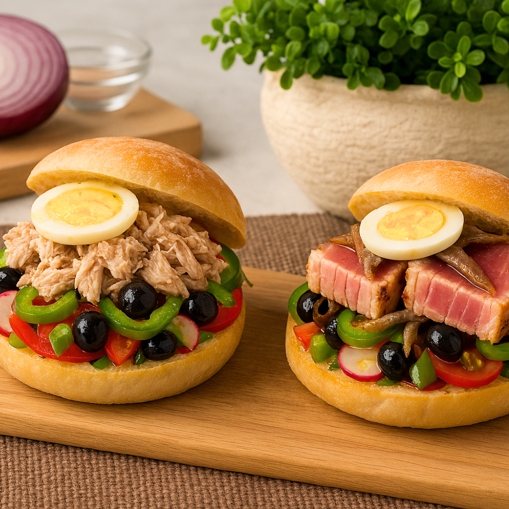 Sandwich à la niçoise (inspiration pan bagnat)