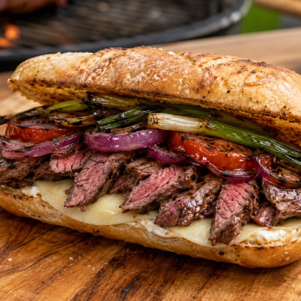 Sandwich de bavette de bœuf au whisky