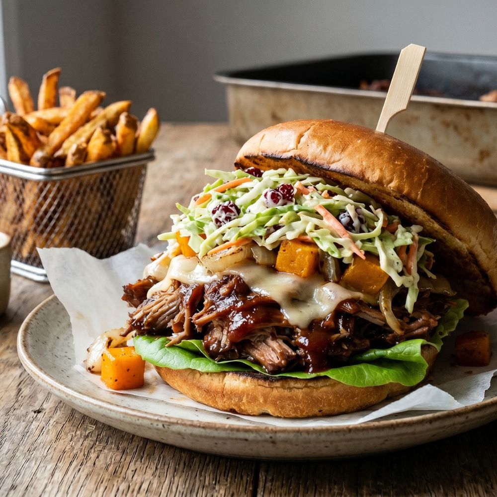 Sandwich de porc effiloché