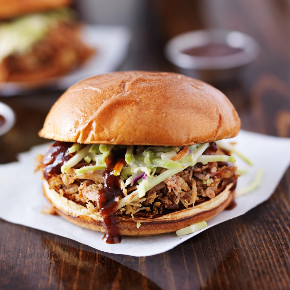 Sandwich de porc effiloché