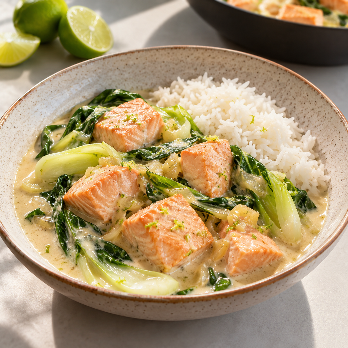 Saumon au lait de coco et lime