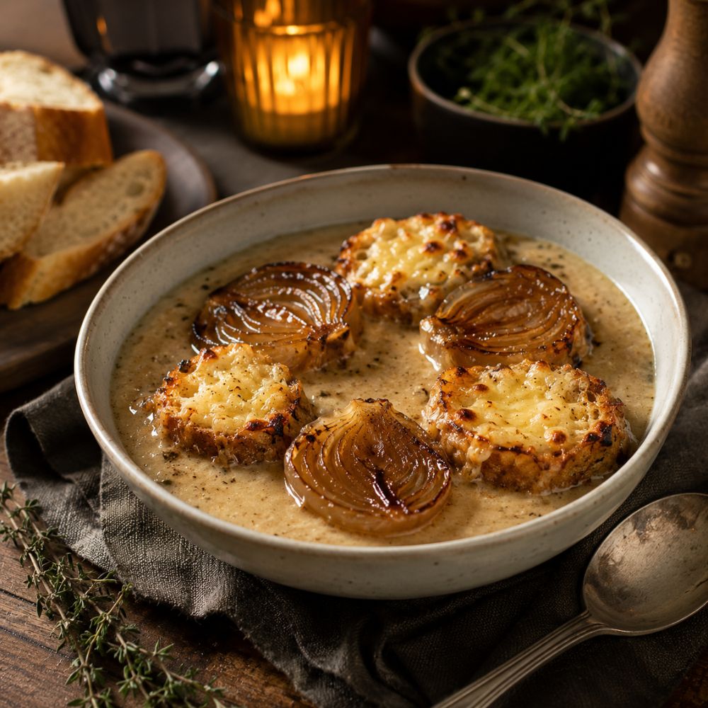 Soupe à l’oignon revisitée