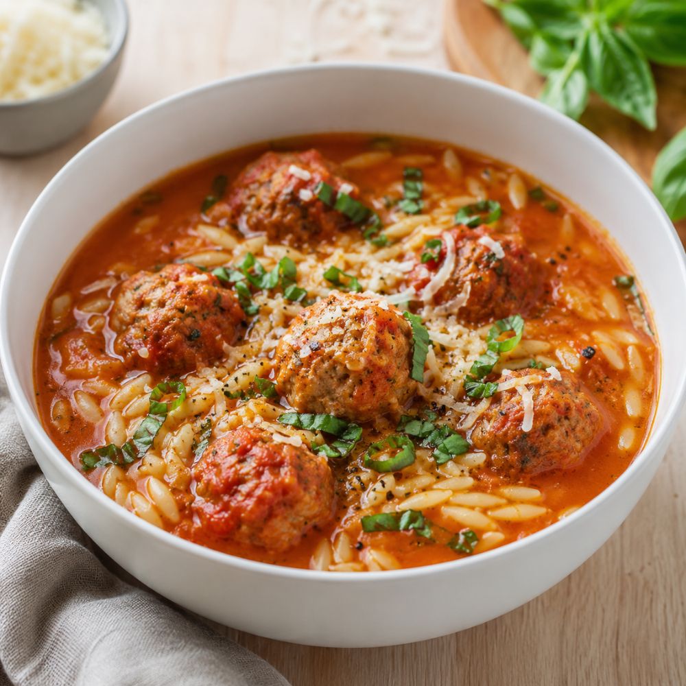 Soupe aux boulettes de poulet
