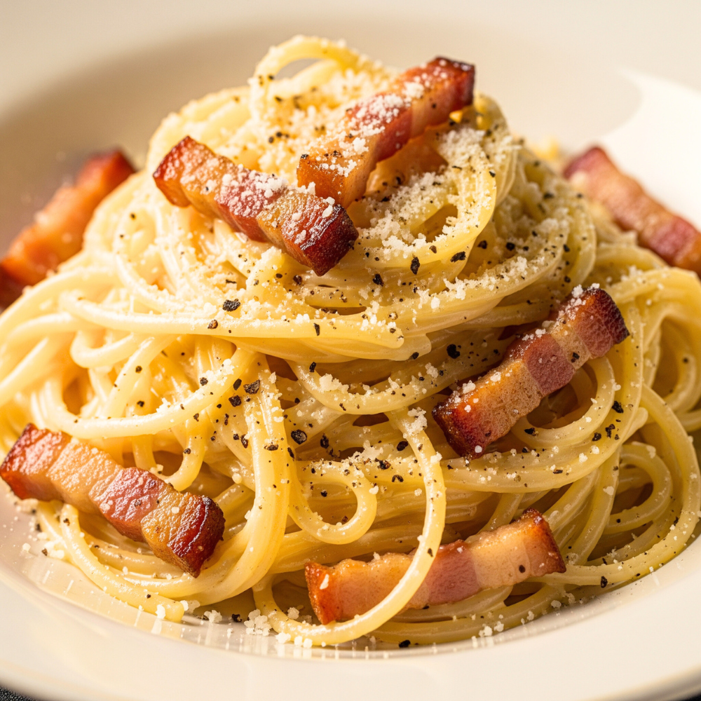 Spaghetti à la carbonara (la vraie)