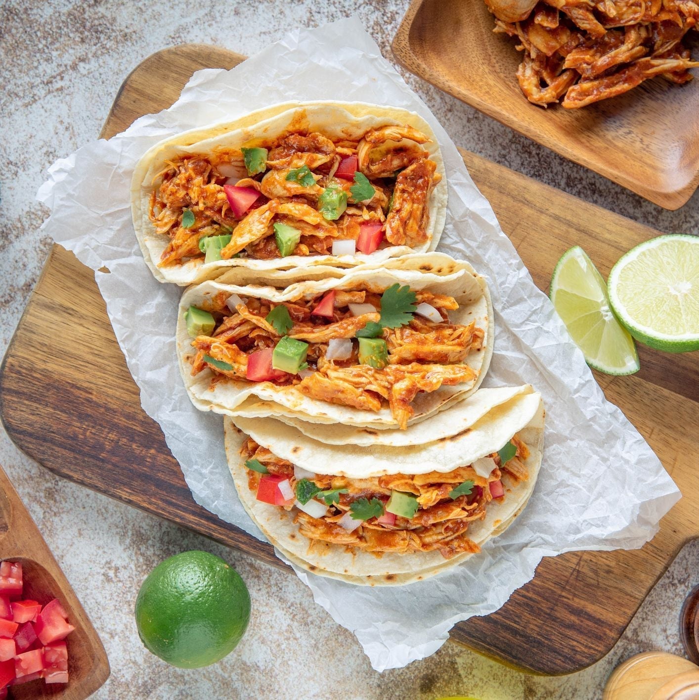 Tacos de porc effiloché à la mexicaine